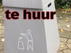 Te huur: plastic dropbucket